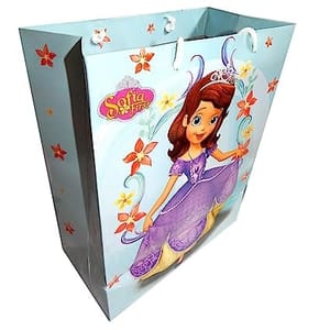 SOFIA PRINCESS THEME PARTY PAPER BAGES FOR GIFTING (BIG SIZE)/BIRTHDAY PARTY DECORATION/GOODIE BAG (SET OF 10) (Dimension - 14inch X 10inch X 5inch) New Year gift Festival gift