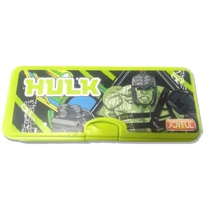 Hulk Cartoon Theme Kid's Plastic Pencil Box with Compartment Return Gifts for Kids Birthday Party