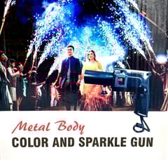 Cold Pyro gun with 6 pcs Holi color refill pack