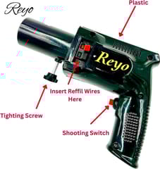 Cold Pyro gun with 6 pcs Holi color refill pack
