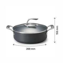 TUPPERWARE Black  Series Stock Pot With  Lid 4.1ltr (1pc) For Gift