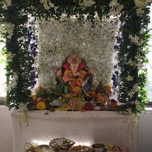 Artificial Flower Decoration  For Ganesh Chaturthi Flower Decoration - Ideas for Ganpati Festival Decoration Service For Home 2023