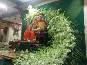 Artificial Flower Decoration For Ganesh Chaturthi Flower Decoration - Ideas for Ganpati Festival Decoration Service For Home 2023