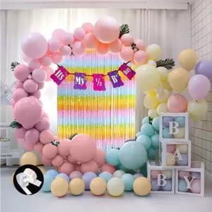 My 1/2 HALF Birthday Decoration service at your door step , For Baby Boy , For Baby Girl , For Little Prince , For Little Princess