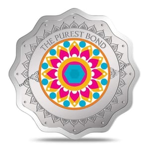 MMTC-PAMP 999.9 Pure 20gm Silver Rakhi/Raksha Bandhan Coin Gift for Sister - Rakhi Gift for Brother & Sister  By cThemeHouseParty