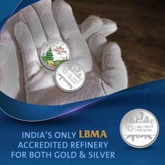 MMTC-PAMP Merry Christmas (999.9) 20 gm Silver Coin  By cThemeHouseParty