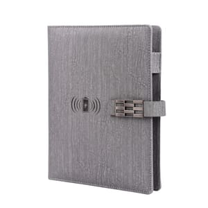 Classy Jute Grey Power bank Diary 8000 MaH is an ideal product that has got your phone battery and your office meetings covered for you.