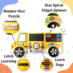 My School Bus Wooden Montessori Wall Activity Panel
