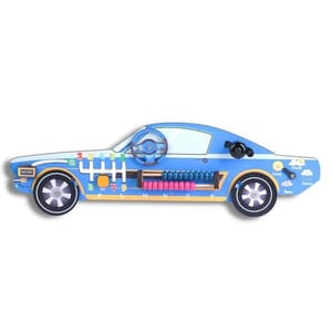 Racing Blue Car Busy Board