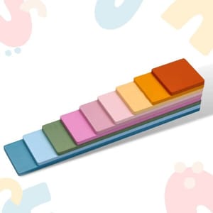 Set of 9 Rectangular Rainbow Stacker