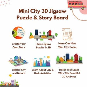 Storyboard,Role Play,Puzzle,Story Making,Real Life Learning (The Mini City)
