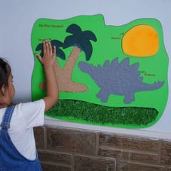 Dino Sensory Wall Painting with 5 Different Sensory Touches  Toy for Kids-55 X 44 cm