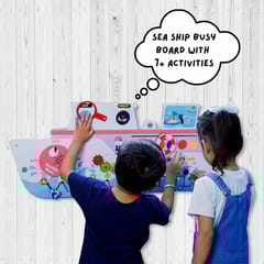 7 in 1 Activities Sea Ship Rugged Busy Board For Kids and Toddlers