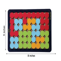 Wooden Octa Puzzle Board,Tangram Geometric 3D Jigsaw Puzzle For Kids and Toddlers