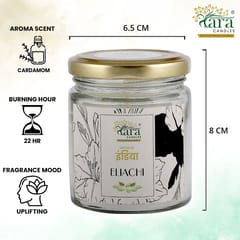 Cardamom (Elaichi) Aroma Jar Candle is an ideal present for various festivals such as Valentine's Day,Christmas,Diwali,Thanksgiving & Fregrance For Re-Energising & Uplifting Mood