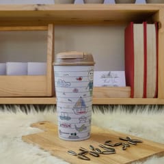 Designer Cup by Chirpy Cups with coffee & sipper lids -Childhood Set of 1