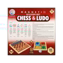 RATNA'S MAGNETIC WOODEN ART CHESS & LUDO
