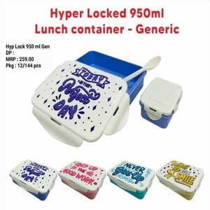 Hyper Locked 950ml Lunch Container-Generic Lunch Box For School Kids
