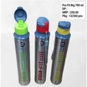 Pro Fit Flip Top Cap Steel Big 700ml Bottle For School Kids