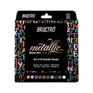 METALLIC BRUSH PEN (SET OF 10)