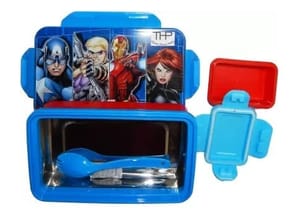 MARVEL AVENGER BLUE Rolex Small Inner Steel Insulated Lunch Box 2 Containers Lunch Box  (550 ml, Thermoware)