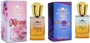 Sea Oak Aqua Fresh & Mirana Pink Lilly Couple Perfume Gift Set Eau de Parfum - 100 ml  (For Men & Women)