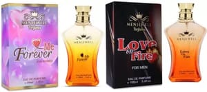 Love On Fire Noir & Love Me Forever Floral Couple Perfume Gift Set Eau de Parfum - 200 ml  (For Men & Women)