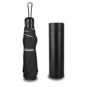 Joy Monsoon Special Gift Set (Umbrella, Smart LED Active Temperature Display Indicator Insulated Stainless Steel Hot & Cold Flask Bottle)  Combo set of 1 Pc for Corporate Gift