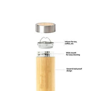 450ml Stylish & Durable Bamboo Flask Environment-friendly gifts are trending in Corporates