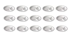 3 Compartment Sugarcane Baggase Disposable Eco-Friendly Plates (White, 9 Inch) (Pack of 75)