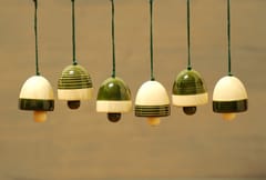 Wood Christmas Decor (Green) Pack Of 6  By cThemeHouseParty