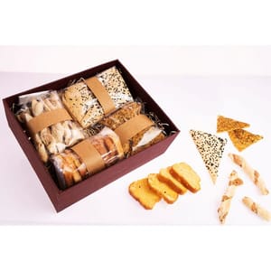 Savoury Bakery Box (Herbs Nachos,Cheese chilli garlic straws,Bread sticks)