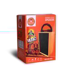 Vintage Wooden Speaker MS-WS-003- Mix Color lightweight and portable speaker carry music with it and you can chill with the booming sound while listening to it