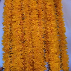 cThemeHouseParty Artificial Mogra Hanging Long Flower line for toran(Backdrop),Home Decor, Diwali, Festival decoration (Yellow)