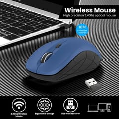 EVM-WM009 High-Precision Blue Wireless Optical Mouse crafted to bring its unique style to your work and perfectly fits in the palm of the hand for enhanced comfort