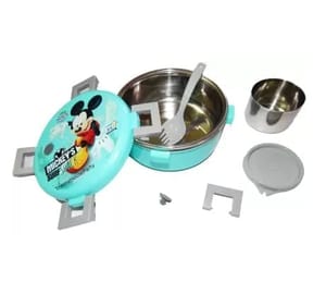 SKI Mickey mouse Break Time inner steel Insulated Lunch Box 2 Containers Lunch Box  (550 ml, Thermoware)