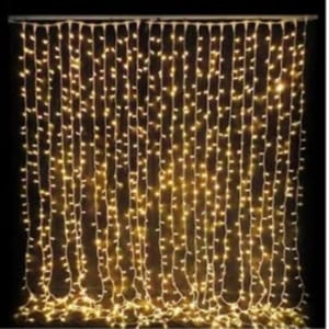 cThemeHouseParty Rainfall Gel Curtain Light 240 LEDs 3.2 m Yellow Rice Lights (Pack of 1)