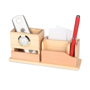 Classic Wooden Desk Organizer  Ideal for gifting to the stakeholders, this Classic Desk organizer will be loved by your stakeholders