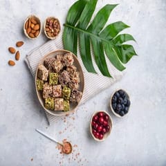 Cranberry Almond Crisps + Almond Vanilla Crunch + Blueberry Almond Crisps + California Pistachio Crunch