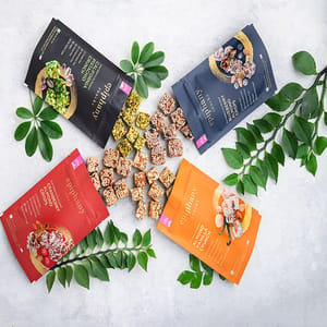 Cranberry Almond Crisps + Almond Vanilla Crunch + Blueberry Almond Crisps + California Pistachio Crunch