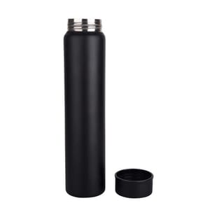 500ml Single Wall Black Stainless Steel Vacuum Flask with Hot n Cold water also customizable through screen printing and laser engraving.