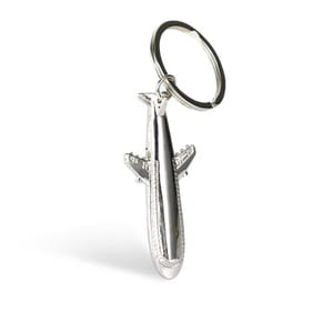 Aeroplane-shaped Metal Keychain perfectly work as a promotional gift in Corporate events, trade fairs, product launches