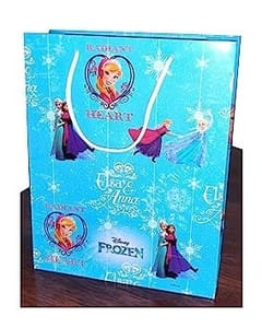 Frozen Theme Party Paper Bages For Gifting (Small Size) Birthday Party Decoration Bag (SET OF 10) (Dimension - 7.5inch X10inch X 3inch) New Year gift Festival gift