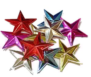 Plastic Christmas Tree Stars Decoration Items Multi 30 pcs By cThemeHouseParty