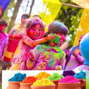 1 kg packet Herbal Holi color 100 % Herbal Non Toxic with scent - 1 kg packet safe for children