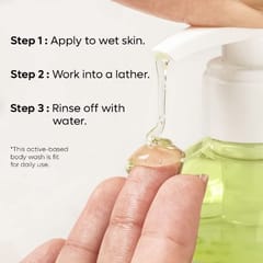 10% AHA - Glycolic Acid & Lactic Acid Body Wash | Body Wash Shower Gel for Dark Spots & Dark Patches | Helps Improve Rough, Bumpy & Strawberry Skin | For Men & Women - 200ml