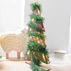Artificial Merry Christmas Strings, Garlands (Green, 2 Pieces)  By cThemeHouseParty