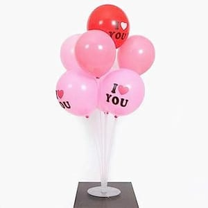 cThemeHouseParty Balloon Stand, Balloon Holder with 7 Plastic Balloon Sticks ,1 Balloon Base for Birthday, Wedding Anniversary, Festival, Party, Home Decor.