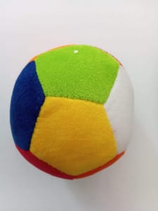 Stuffed Soft Ball with Rattle Sound Colourful Non Toxic Rattles for Babies, Toddlers, Infants, Child (Small, 11cm) Gift