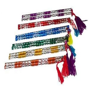 Multicolor Vertical Aluminium Dandiya Sticks for Dance Garba Sticks for Navratri Celebration Small Size 9 Inches